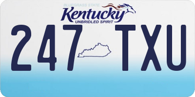 KY license plate 247TXU