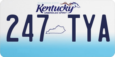 KY license plate 247TYA
