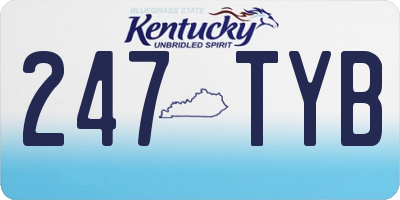 KY license plate 247TYB