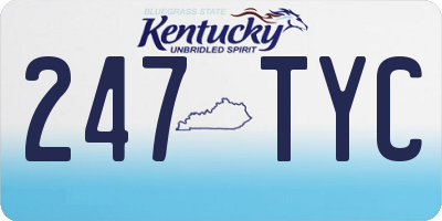 KY license plate 247TYC