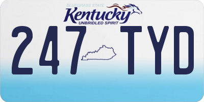 KY license plate 247TYD