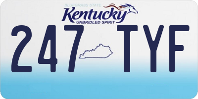KY license plate 247TYF