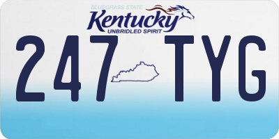 KY license plate 247TYG