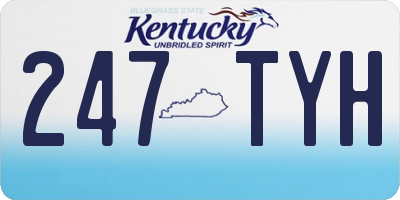 KY license plate 247TYH