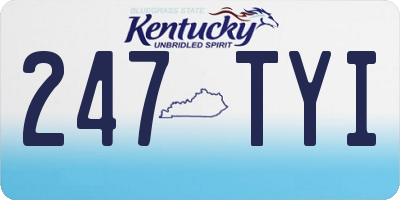 KY license plate 247TYI