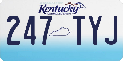 KY license plate 247TYJ