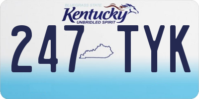 KY license plate 247TYK