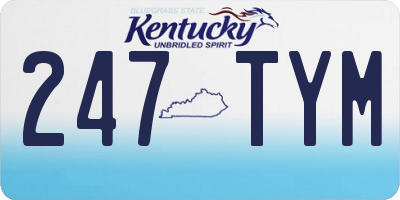 KY license plate 247TYM