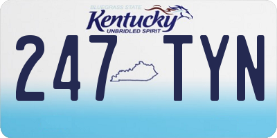 KY license plate 247TYN