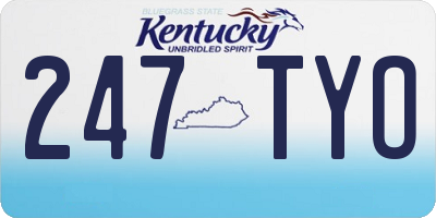 KY license plate 247TYO