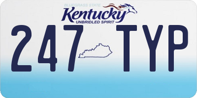 KY license plate 247TYP