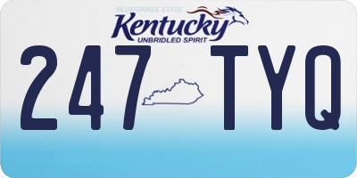 KY license plate 247TYQ