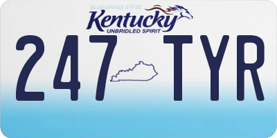 KY license plate 247TYR