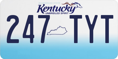 KY license plate 247TYT