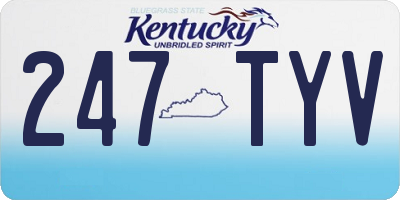 KY license plate 247TYV