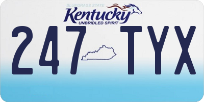 KY license plate 247TYX