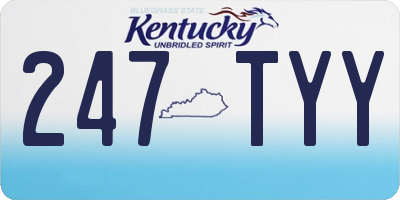 KY license plate 247TYY