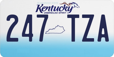 KY license plate 247TZA
