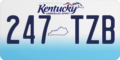 KY license plate 247TZB