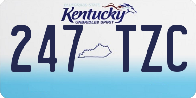 KY license plate 247TZC