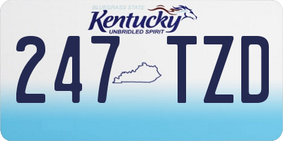 KY license plate 247TZD
