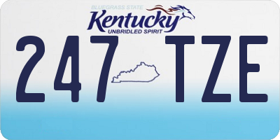 KY license plate 247TZE