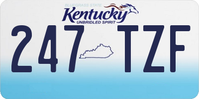 KY license plate 247TZF