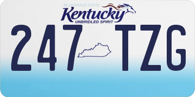 KY license plate 247TZG
