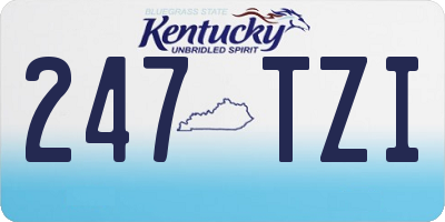 KY license plate 247TZI