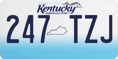 KY license plate 247TZJ