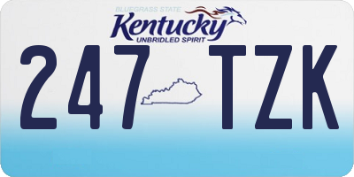 KY license plate 247TZK