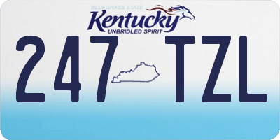 KY license plate 247TZL