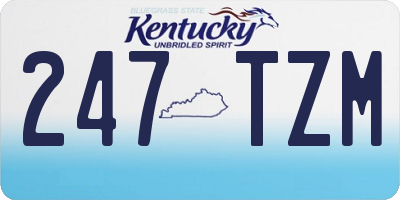 KY license plate 247TZM