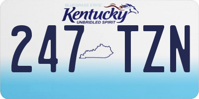 KY license plate 247TZN