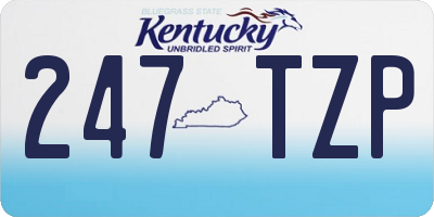KY license plate 247TZP