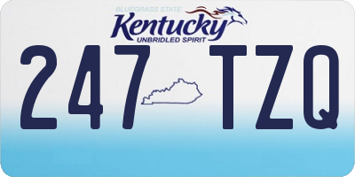KY license plate 247TZQ