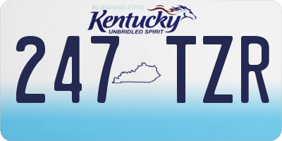 KY license plate 247TZR