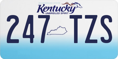 KY license plate 247TZS