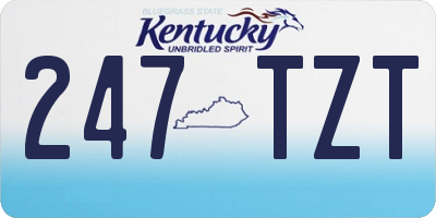 KY license plate 247TZT