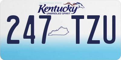 KY license plate 247TZU