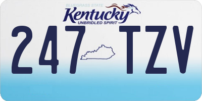 KY license plate 247TZV