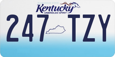 KY license plate 247TZY