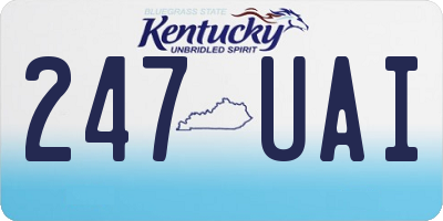 KY license plate 247UAI