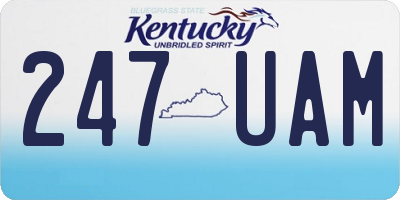 KY license plate 247UAM