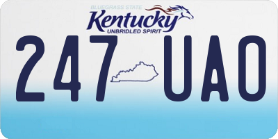 KY license plate 247UAO