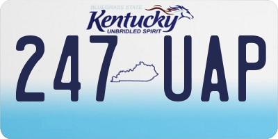 KY license plate 247UAP