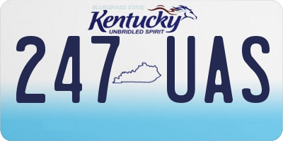 KY license plate 247UAS