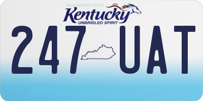 KY license plate 247UAT