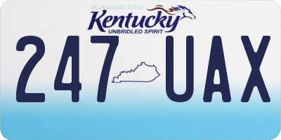 KY license plate 247UAX