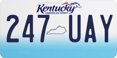 KY license plate 247UAY